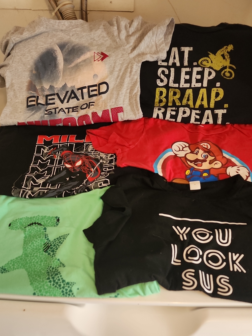 Kids Graphic T-Shirt Bundle - (6) Assorted Colors